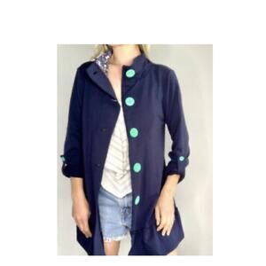 Matilda Jane a Million Little Things Blue Jacket Button Up Size S